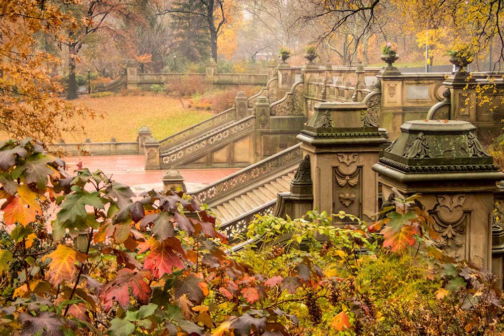 Check Out This Clever Photograph Showing All 4 Seasons at Bethesda Terrace  in Central Park