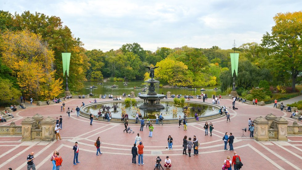 Central Park, Bethesda Fountain  Attractions in Central Park, New York