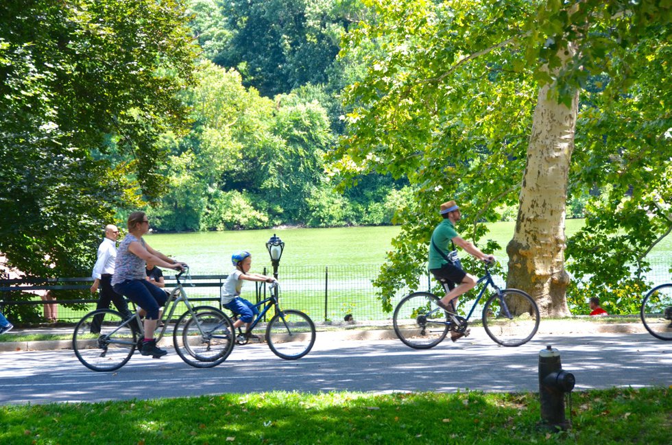 biking in central park